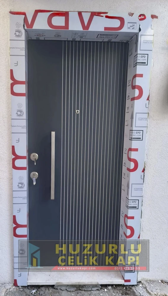 Dış İklim Kompozit ve Compact Lamine Çelik Kapılar KC-0007 Modeli - Huzurlu Kapı