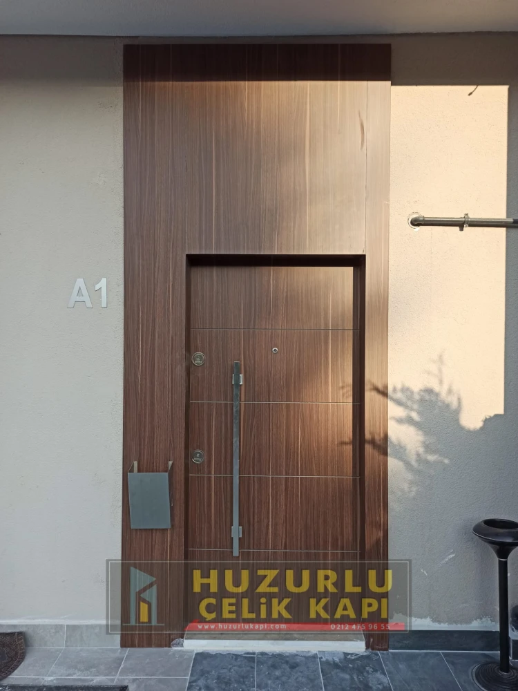 Dış İklim Kompozit ve Compact Lamine Çelik Kapılar KC-0014 Modeli - Huzurlu Kapı
