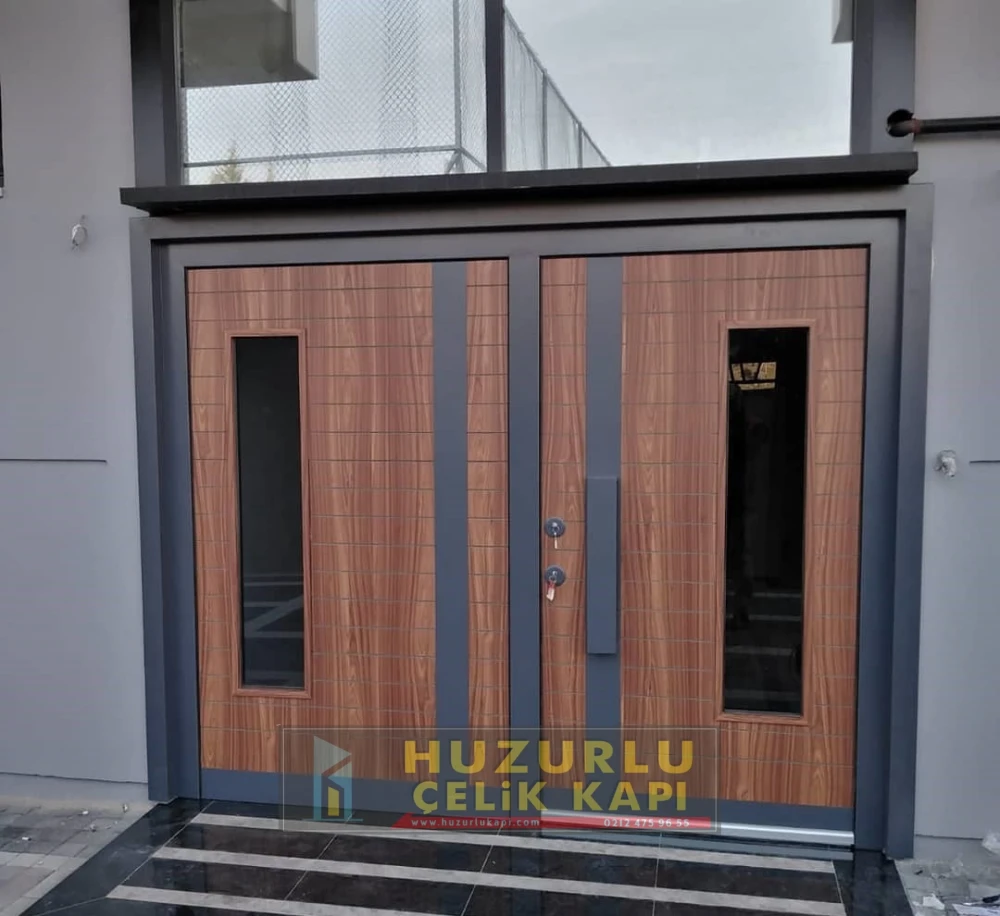 Dış İklim Kompozit ve Compact Lamine Çelik Kapılar KC-0016 Modeli - Huzurlu Kapı