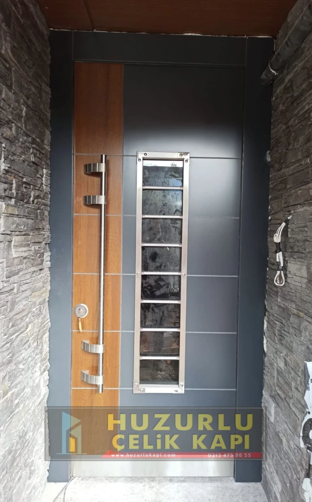 Dış İklim Kompozit ve Compact Lamine Çelik Kapılar KC-0023 Modeli - Huzurlu Kapı