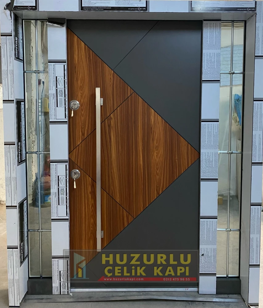 Dış İklim Kompozit ve Compact Lamine Çelik Kapılar KC-0035 Modeli - Huzurlu Kapı