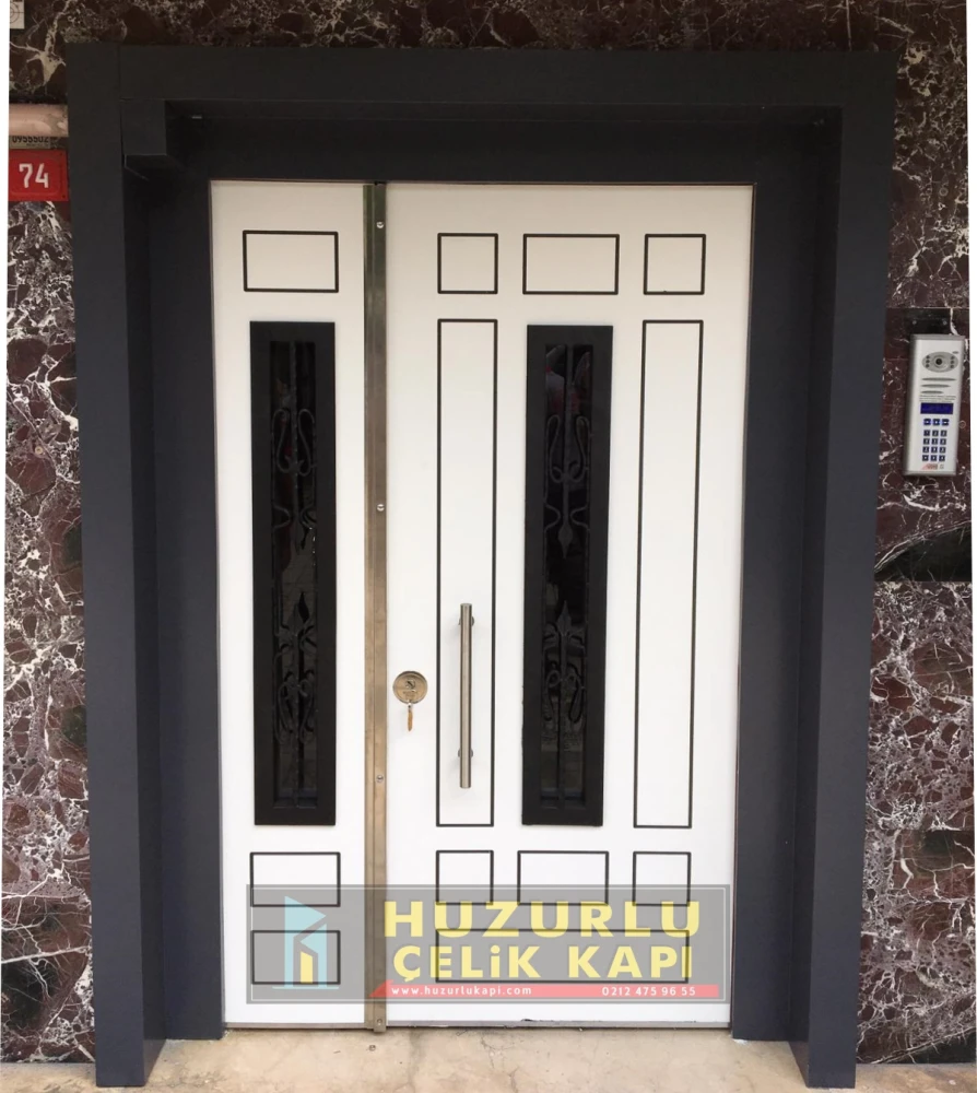 Dış İklim Kompozit ve Compact Lamine Çelik Kapılar KC-0043 Modeli - Huzurlu Kapı