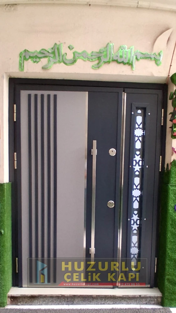 Dış İklim Kompozit ve Compact Lamine Çelik Kapılar KC-0051 Modeli - Huzurlu Kapı
